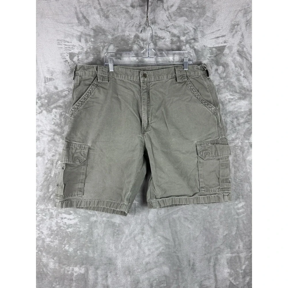 Vintage Carhartt Duck Work Shorts Canvas Green Men's Size 42 Utility Outdoor